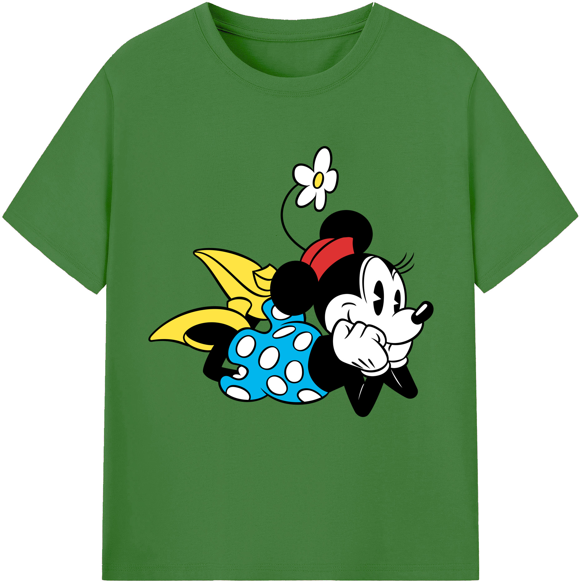 （画像用） ミッキーマウス Mickey Mouse レディースカジュアルプリントTシャツ（綿100％）